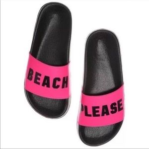 New Victoria Secret Pink Beach Please slides size 9-10 women